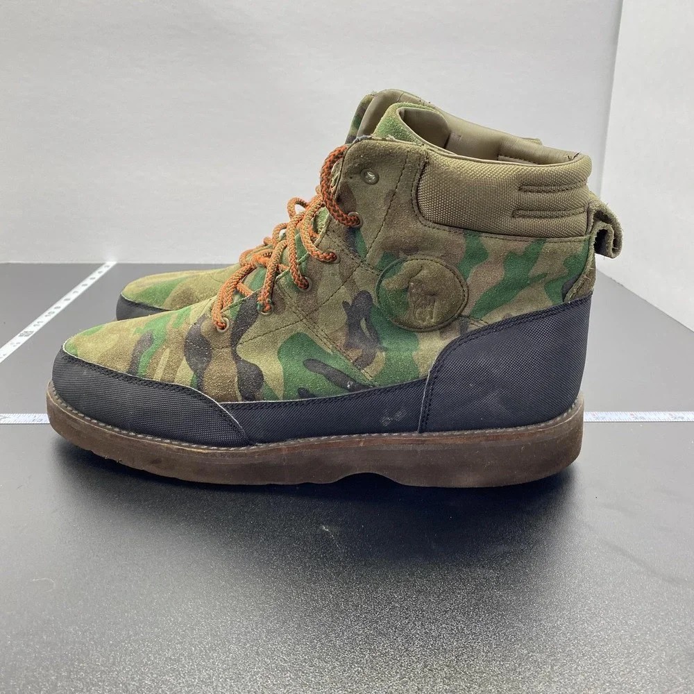 Polo Ralph Lauren Bearsted Boots Mens‎ Size 11.5 Camo Leather Combat Outdoor